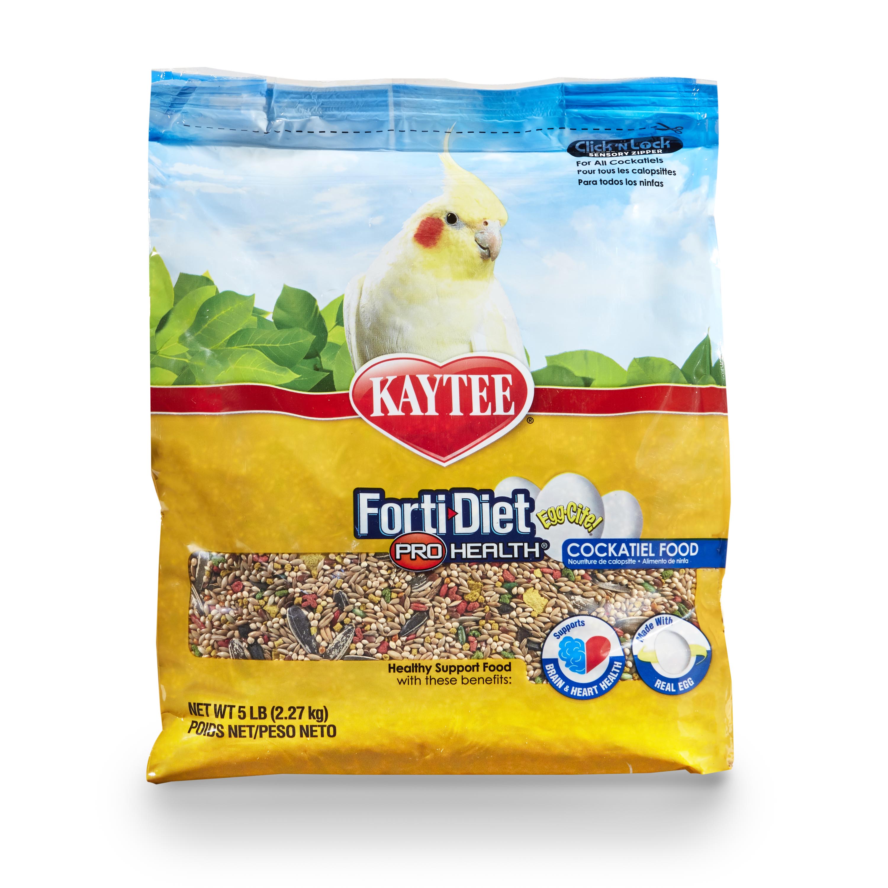 Kaytee Forti-Diet Pro Health Egg-Cite Food Cockatiel, 5lbs