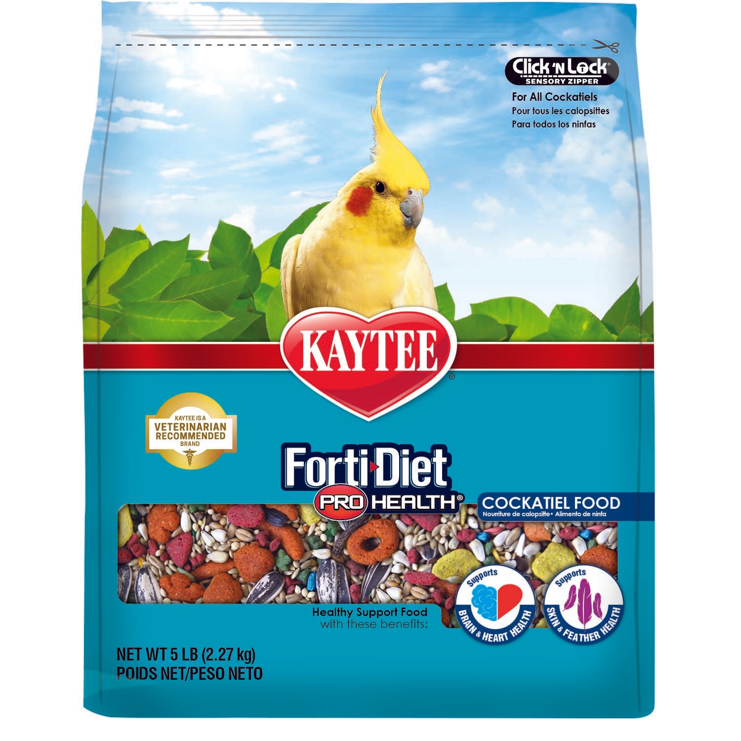 Kaytee Forti-Diet Pro Health Cockatiel Food, 5lbs