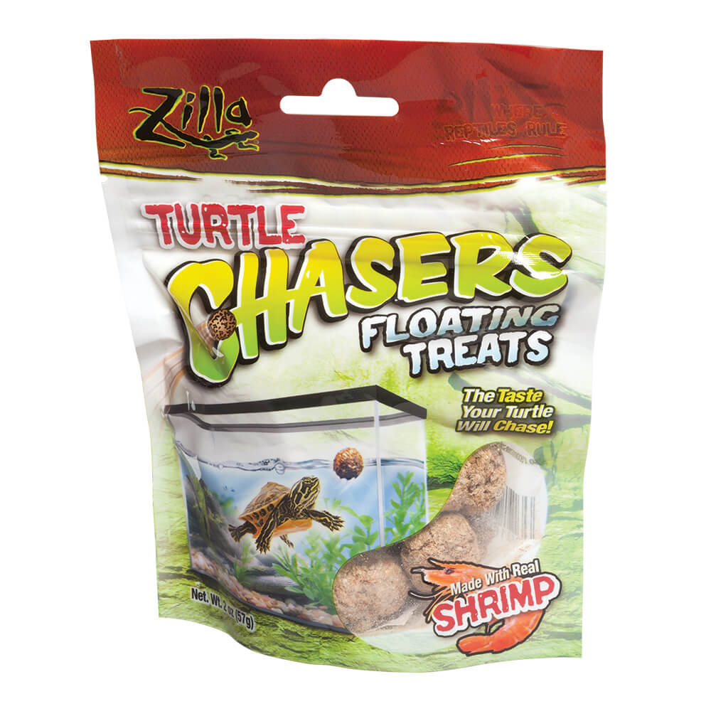 Zilla Turtle Chasers Floating Treats Shrimp 2 ounces, 5.125x1.75x6.5 Inches