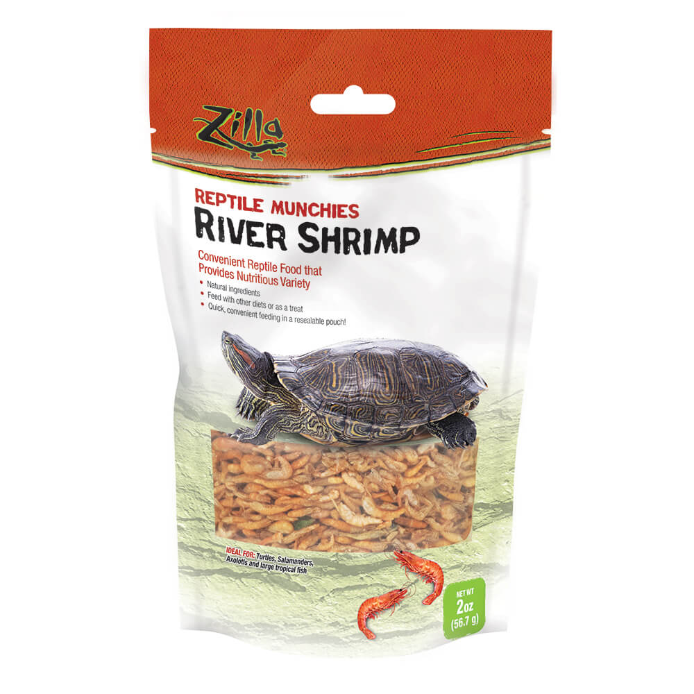 Zilla Reptile Munchies River Shrimp 2 ounces, 5.875x2.75x9.5 Inches