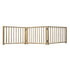 Four Paws Smart Design Folding Freestanding Gate 3 Panel, Beige, 24, 68x1x17 Inches