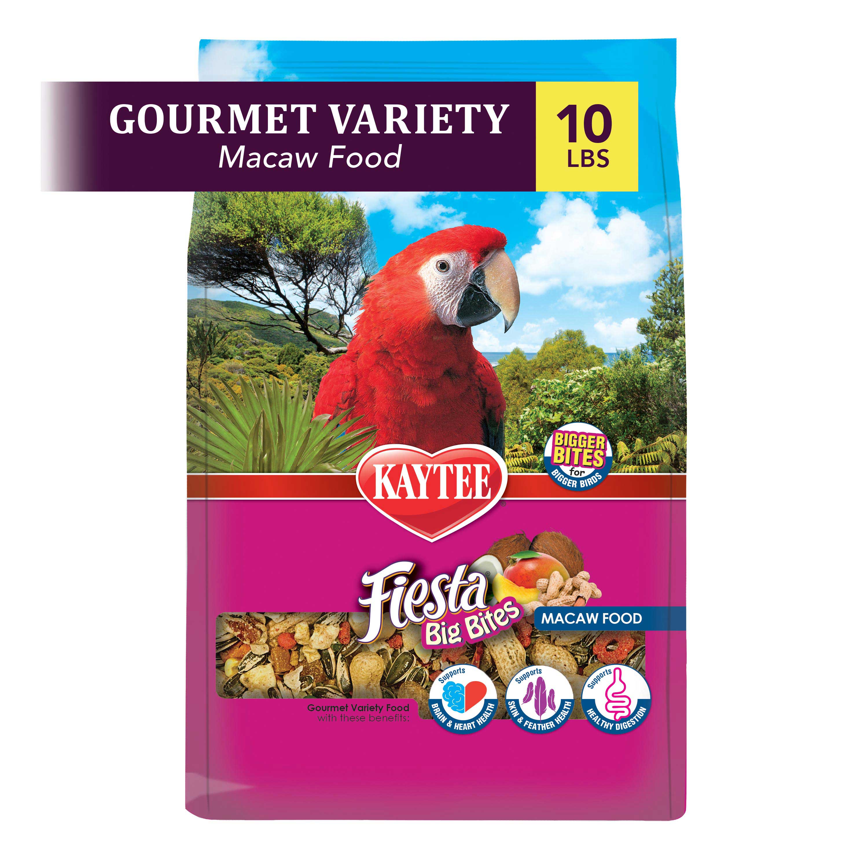 Kaytee Fiesta Big Bites Macaw Food, 10lbs