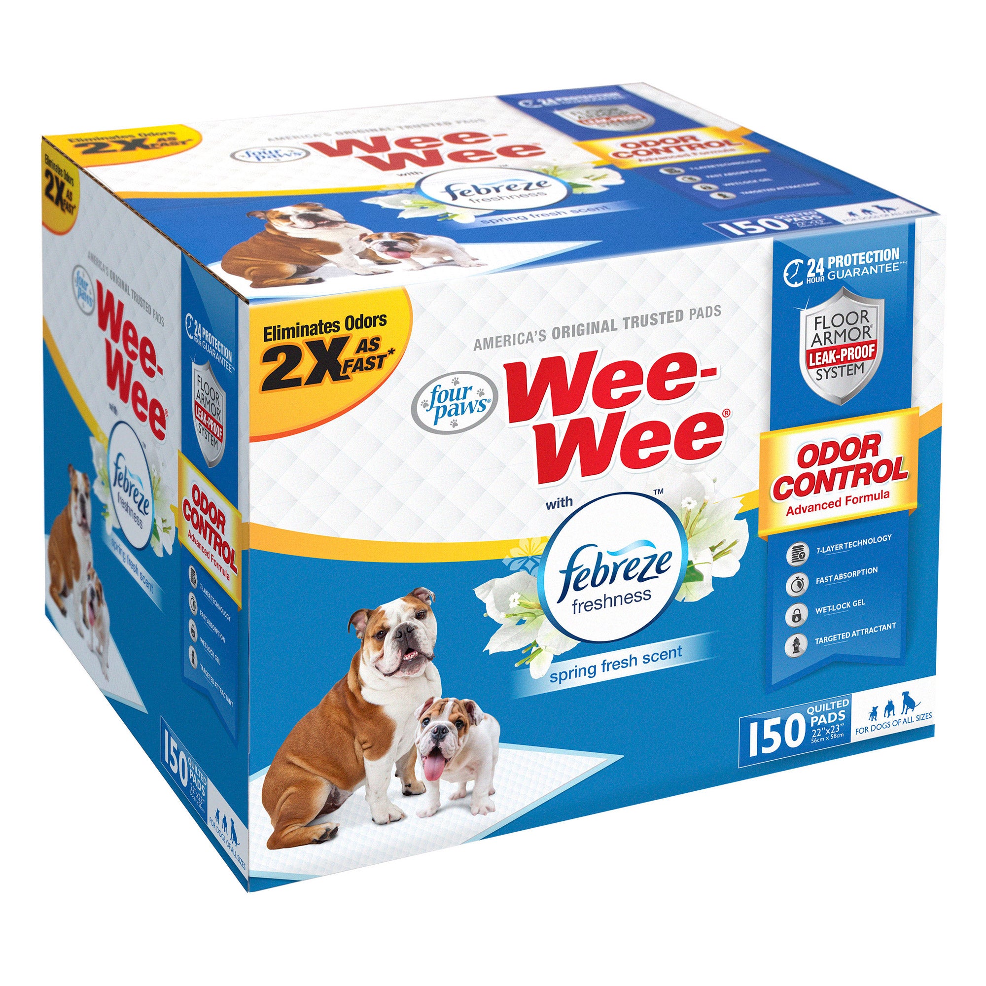 Wee-Wee Odor Control with Febreze Freshness Pads 150 count