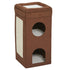 Midwest Curious Cat Cube Condo, Brown, Suede, 14.60x14.72x30.39 Inches