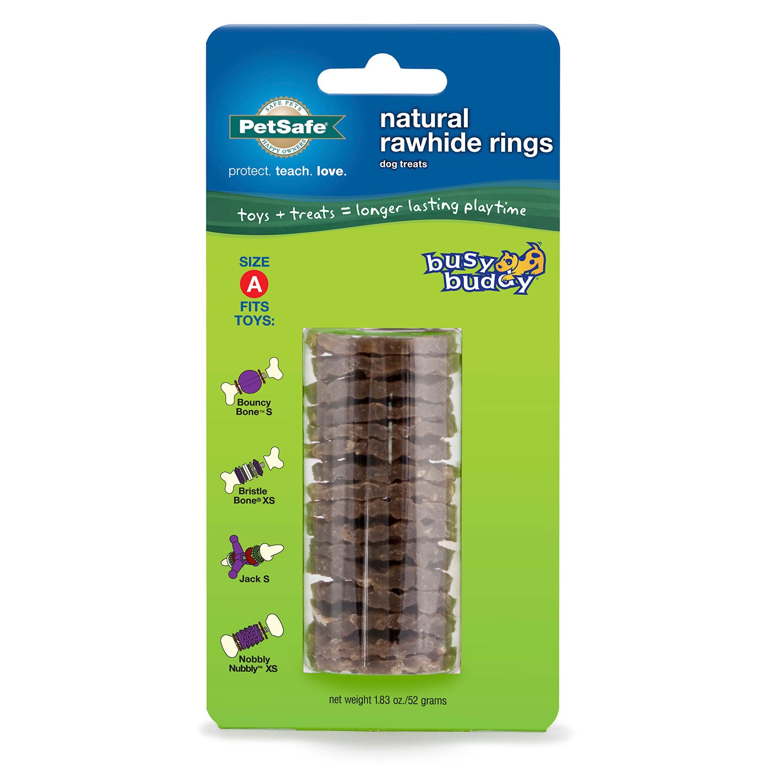 Busy Buddy Rawhide Rings Refill 16 Pack