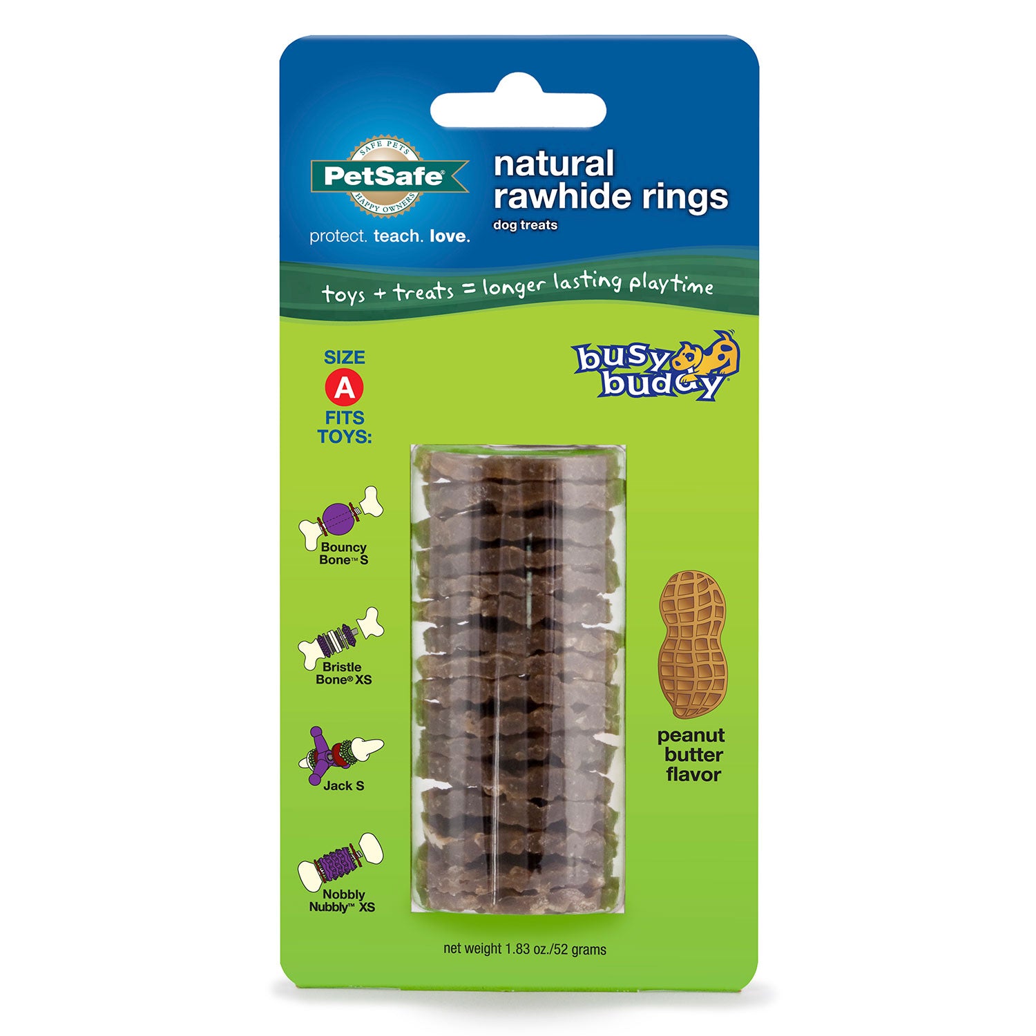 Busy Buddy Peanut Butter Rawhide Ring Size A