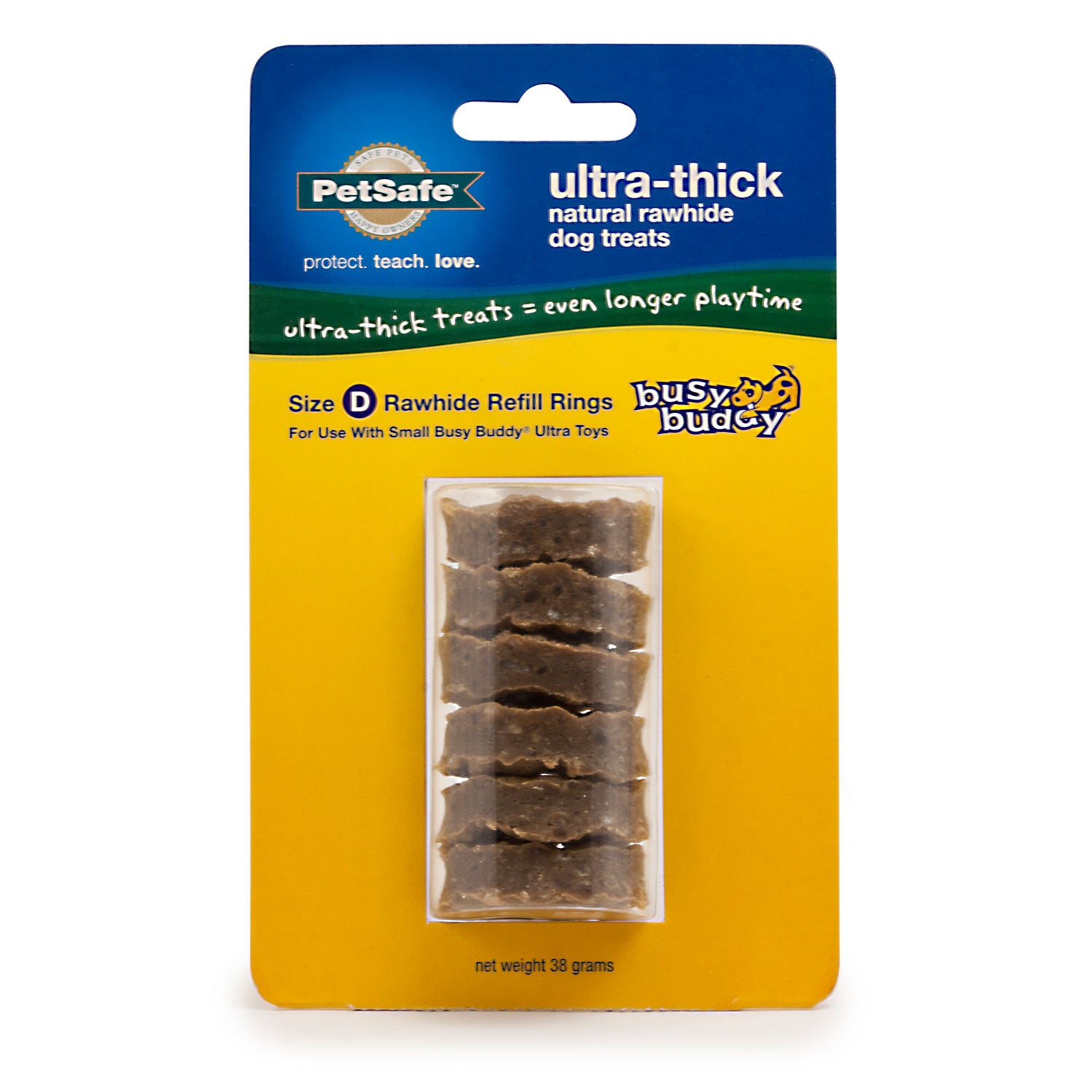 Busy Buddy Ultra-Thick Natural Rawhide Rings Refill