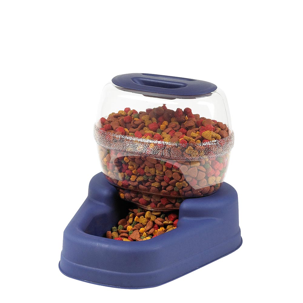 Bergan Petite Gourmet Pet Feeder Small, Blue, 13x11.5x11.25 Inches