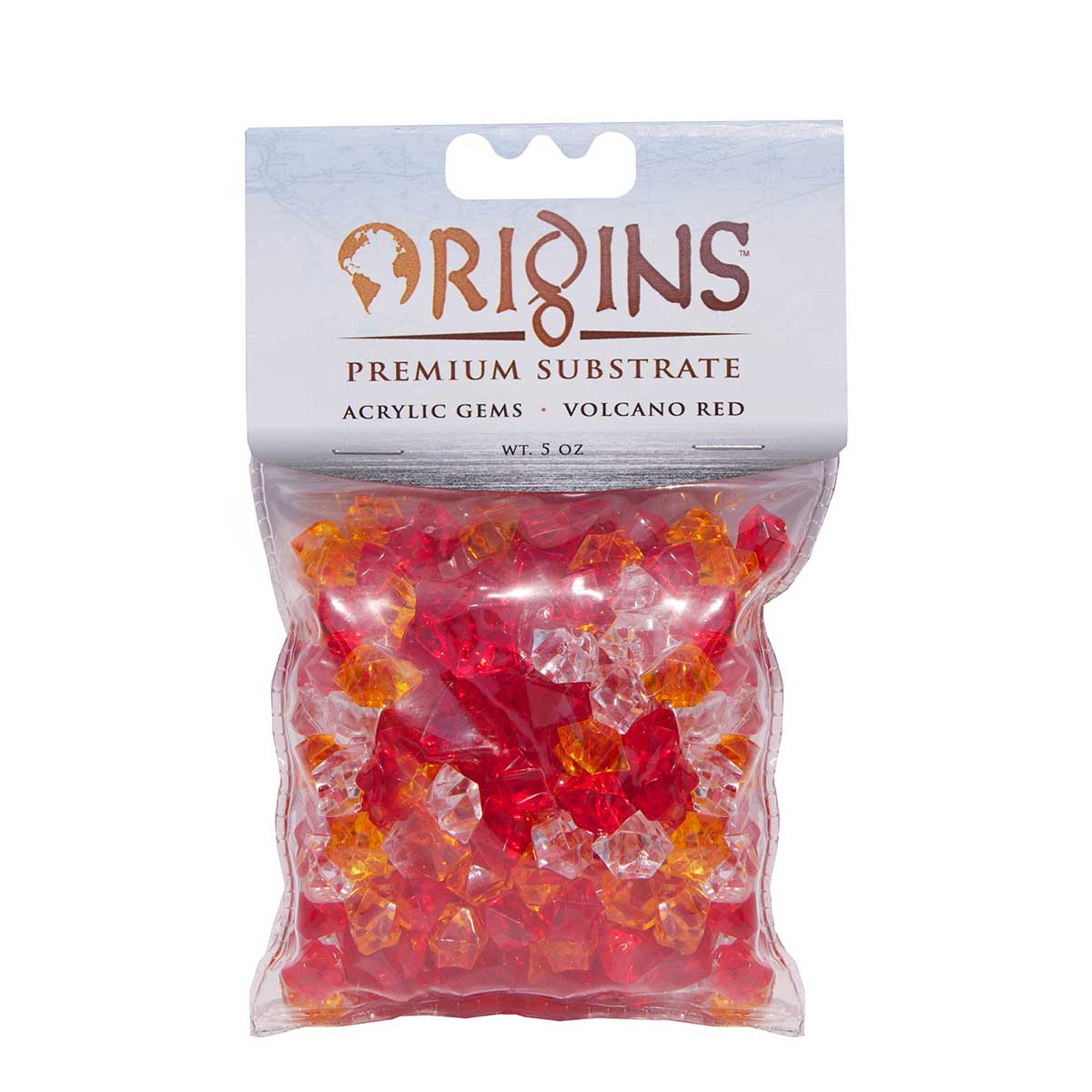 Acrylic Gems 5 ounce bag - volcano red