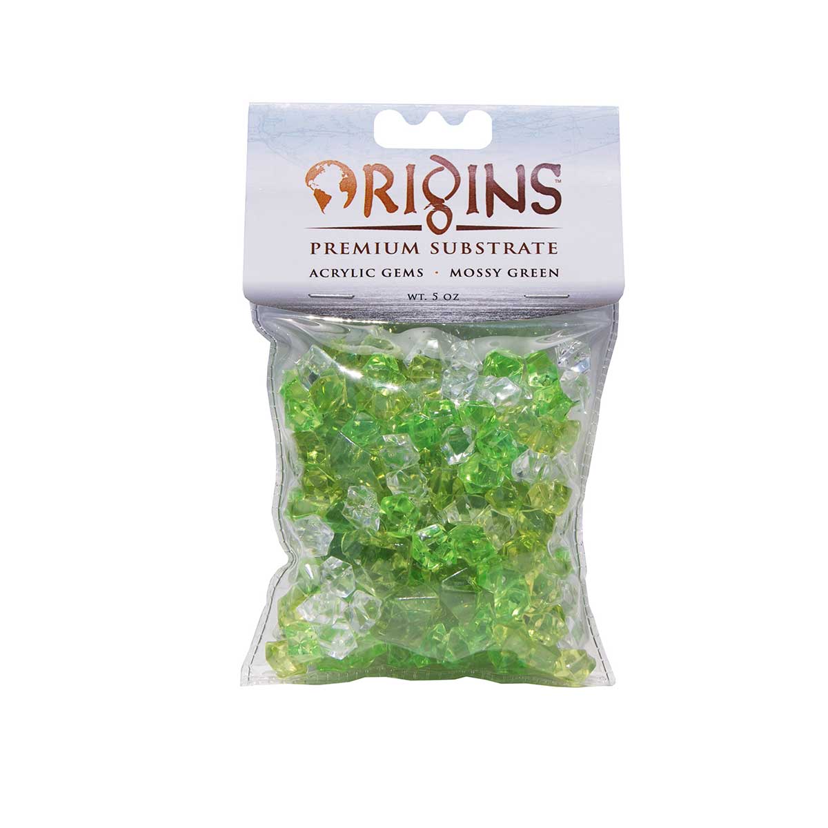 Acrylic Gems 5 ounce bag - mossy green