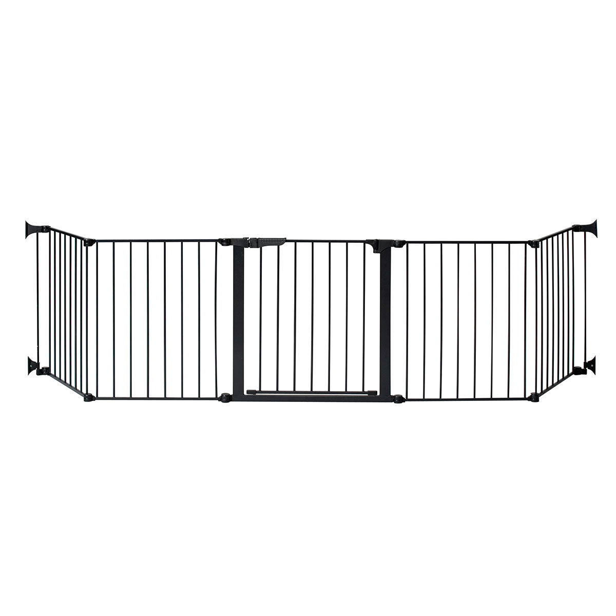 Kidco Auto Close HearthGate Pet Gate, Black, 126x31 Inches