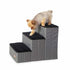 K&H Pet Products Pet Stair Steps with Storage 3 Stair, Gray-Black, 16.5x21x16.5 Inches