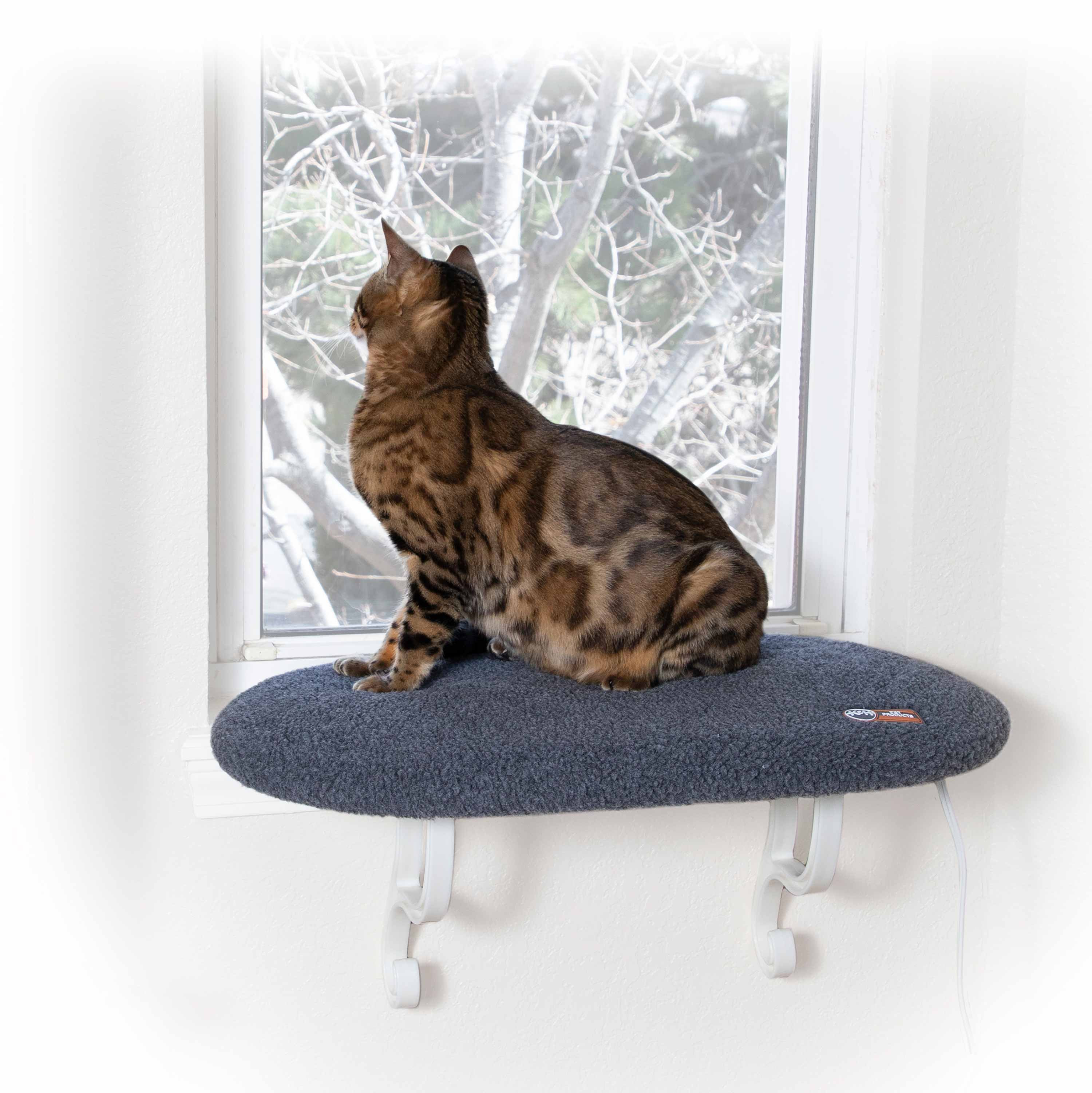 K&H Pet Products Kitty Sill Heated, Gray, 24x14x12 Inches