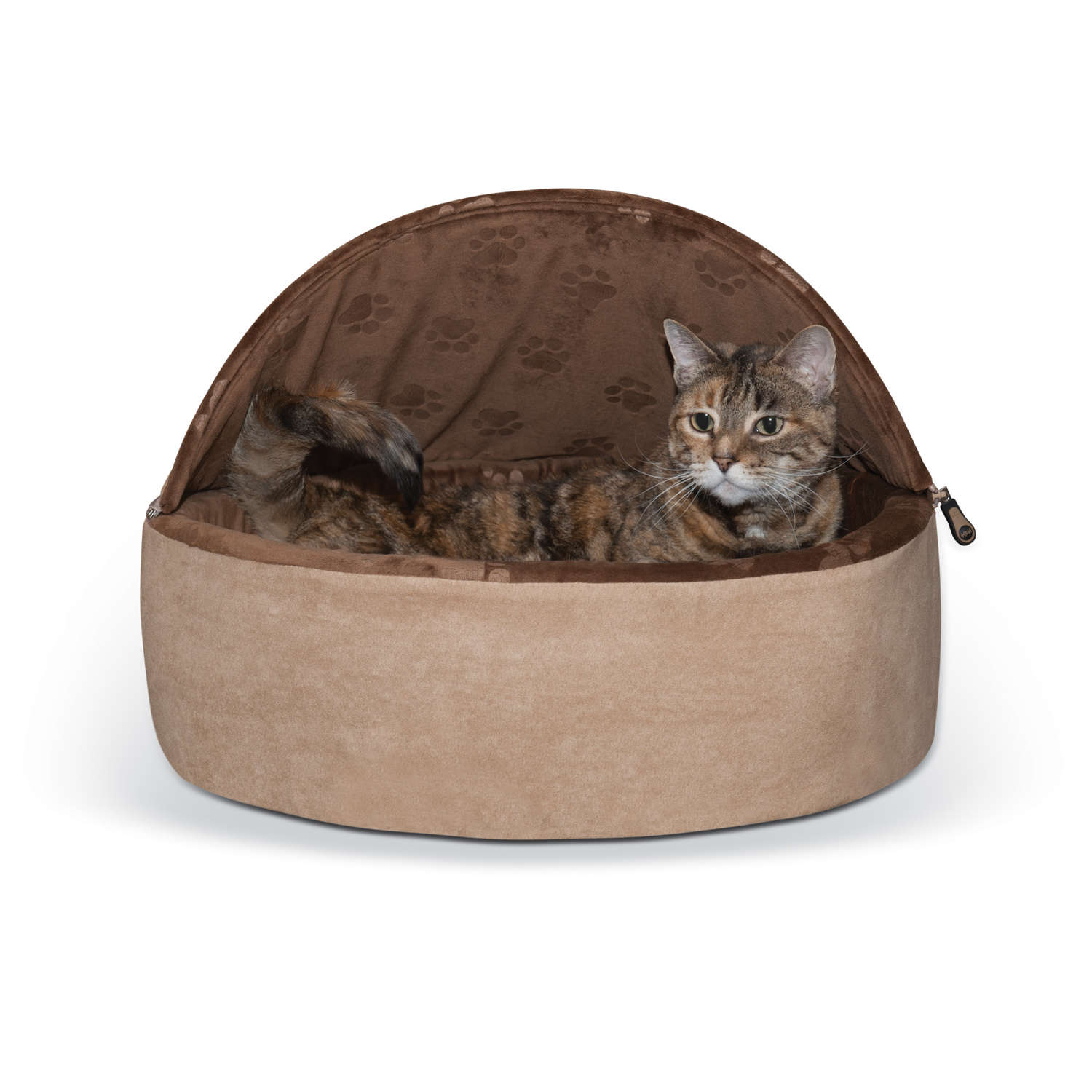 Self-Warming Kitty Bed Hooded