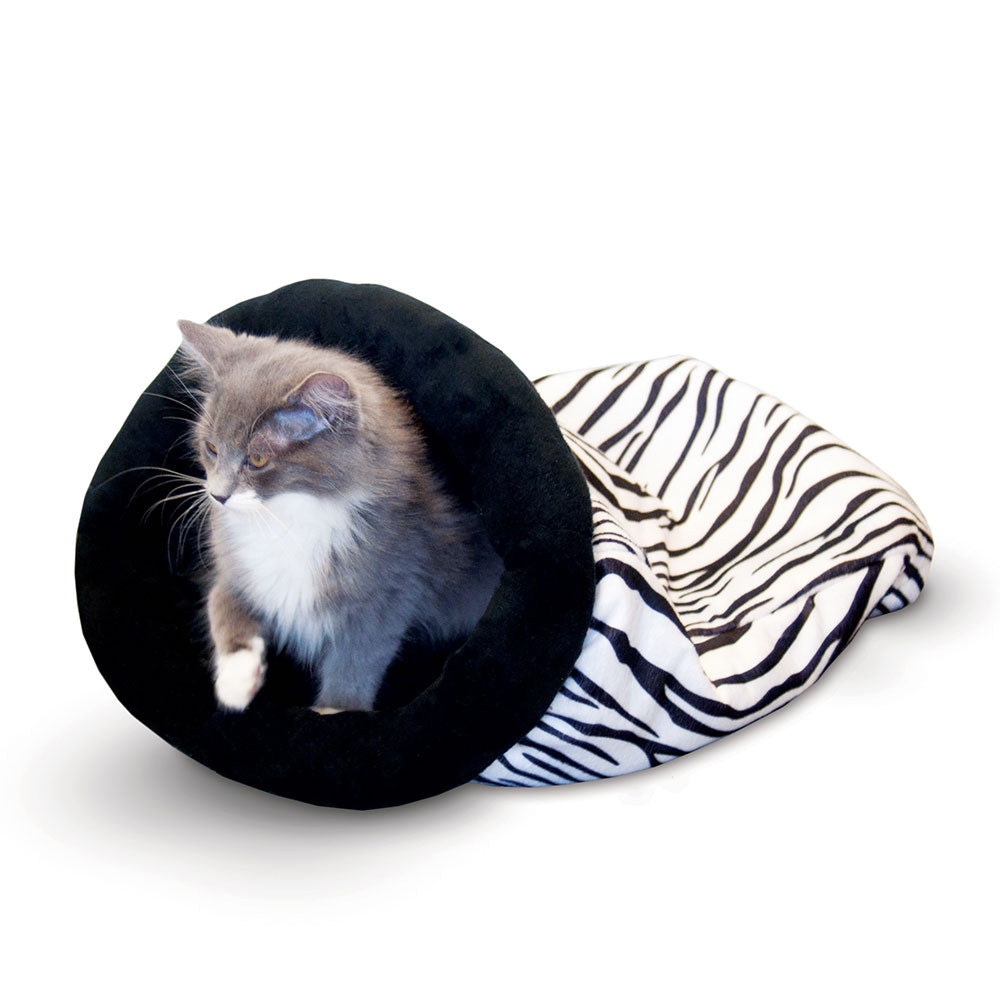 K&H Pet Products Self Warming Kitty Sack, Leopard,17x17.5x4.5 Inches