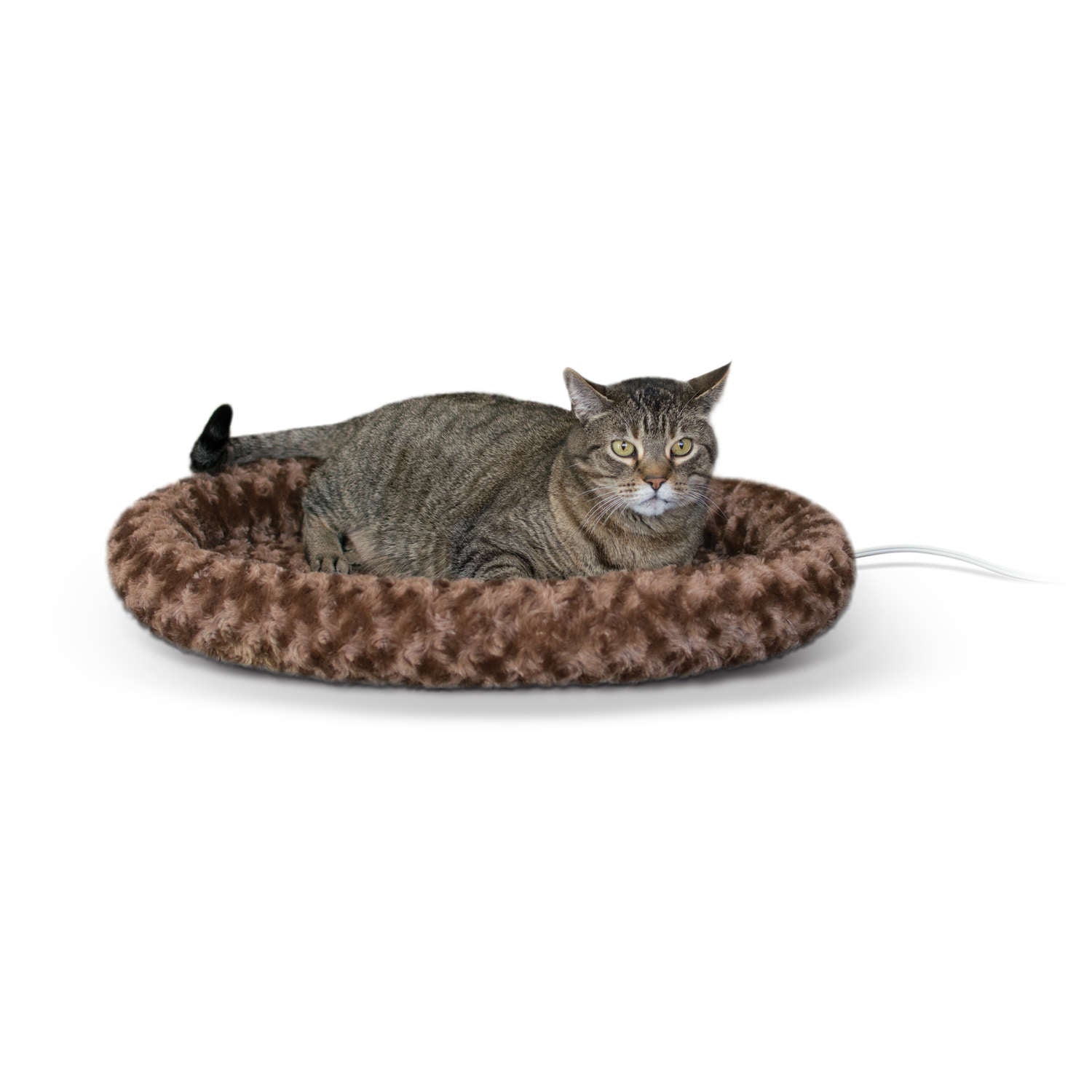 K&H Pet Products Thermo-Kitty Fashion Splash Bed Large, Mocha,16x22x2 Inches