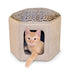 K&H Pet Products Thermo-Kitty Sleephouse, Tan-Leopard,17x16x13 Inches