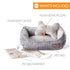 Mother's Heartbeat Heated Puppy Pet Bed with Bone Pillow