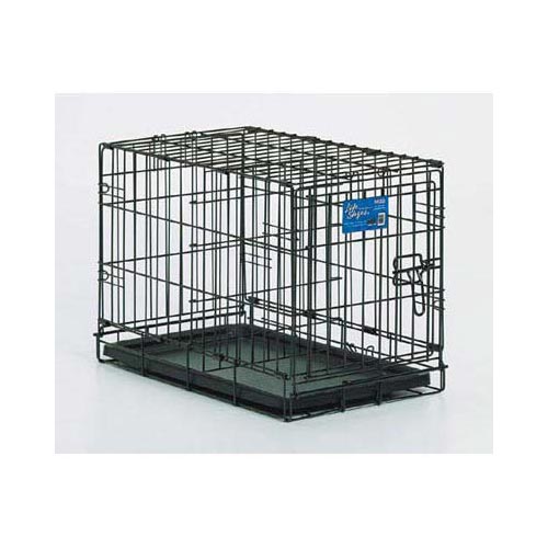 Midwest Life Stages Single Door Dog Crate, Black, 22x13x16 Inches