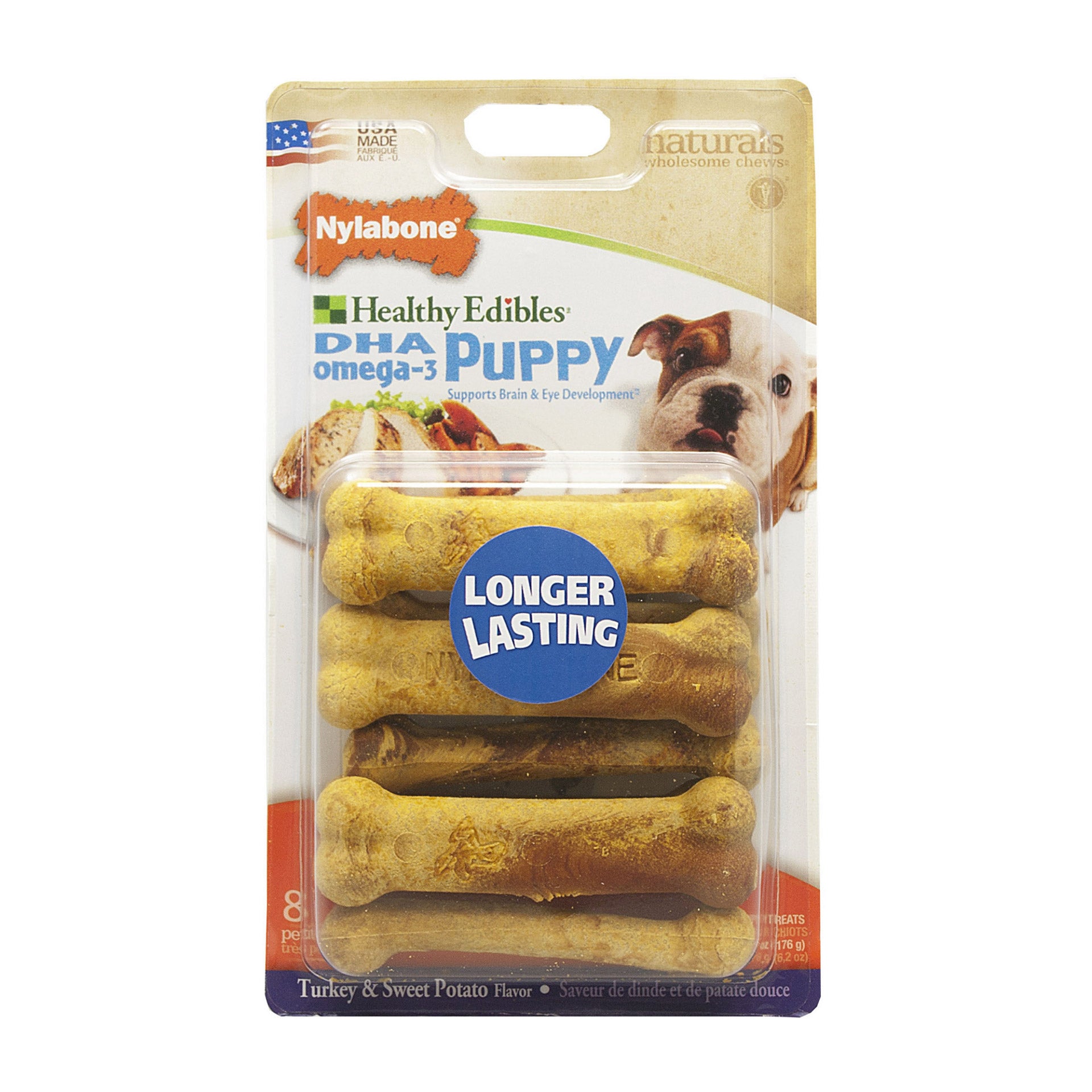 Healthy Edibles Longer Lasting Puppy Sweet Potato and Turkey Petite 8 count