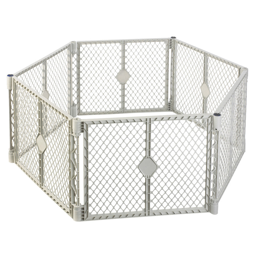 North States Pet Superyard XT Gate 6 panels, White, 30x26 Inches