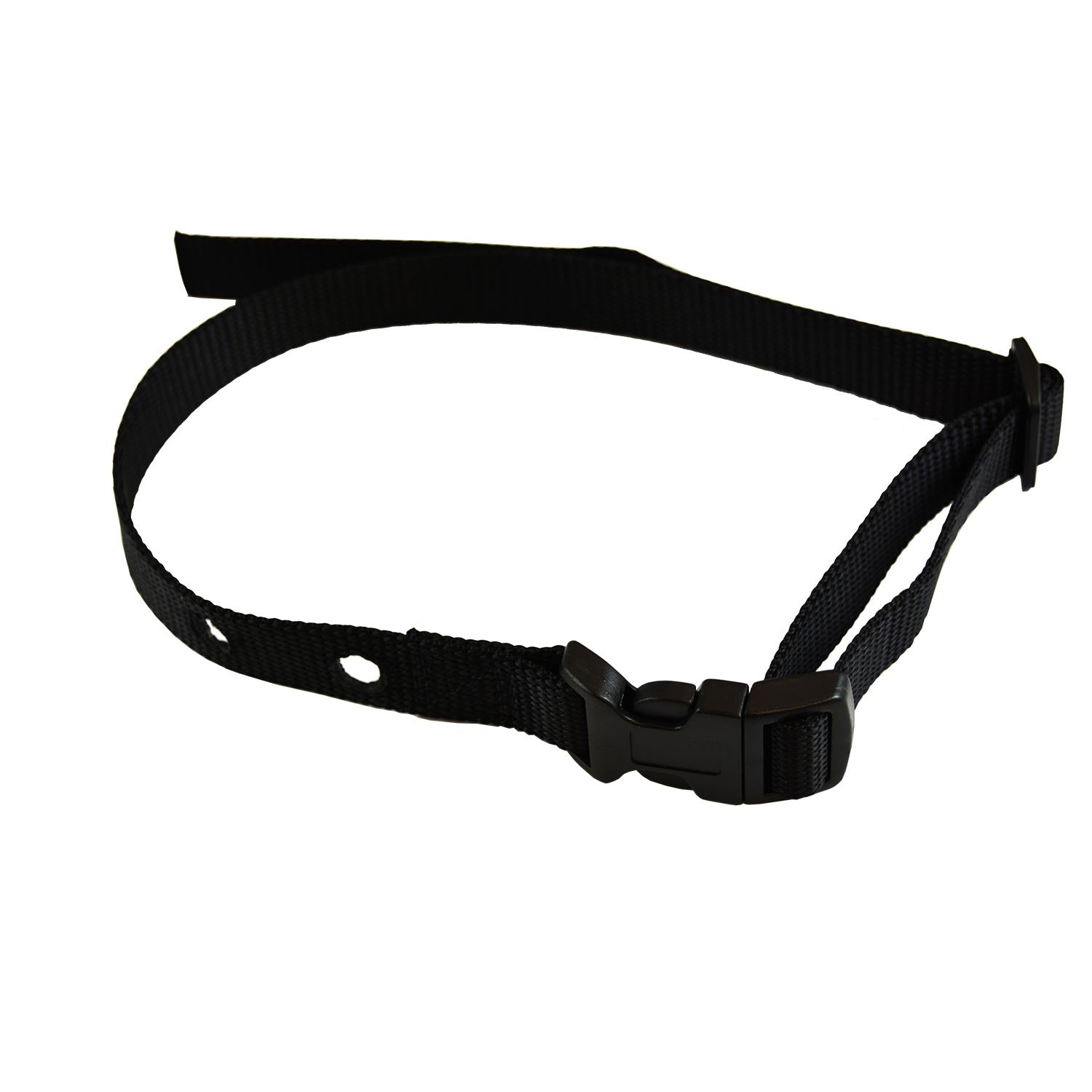 Adjustable Quick Release Nylon Replacement 3/4 Inch Collar Strap - black