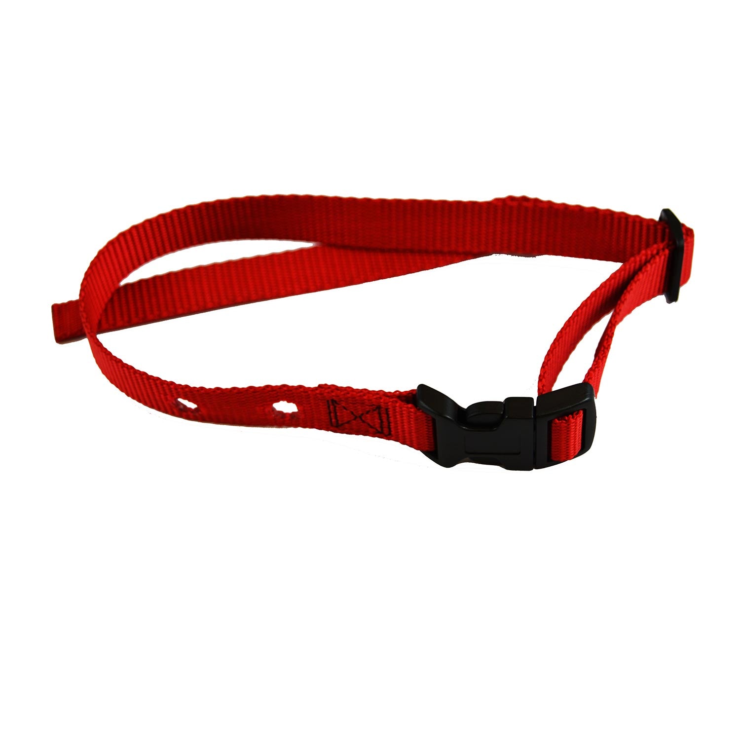 Adjustable Quick Release Nylon Replacement 3/4 Inch Collar Strap - red