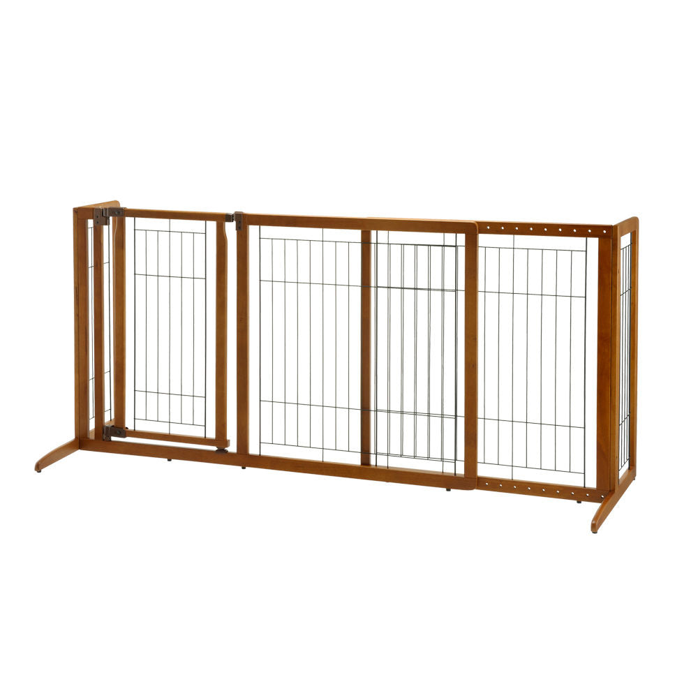 Deluxe Freestanding Pet Gate with Door