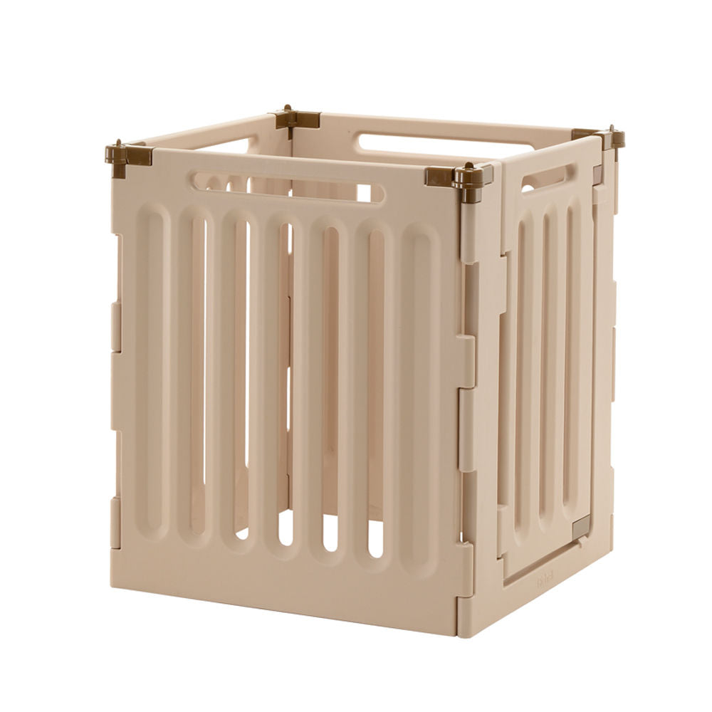 Richell Convertible Indoor/Outdoor Pet Playpen 4 Panel, Tan-Mocha, 63.8x33.1x36 Inches