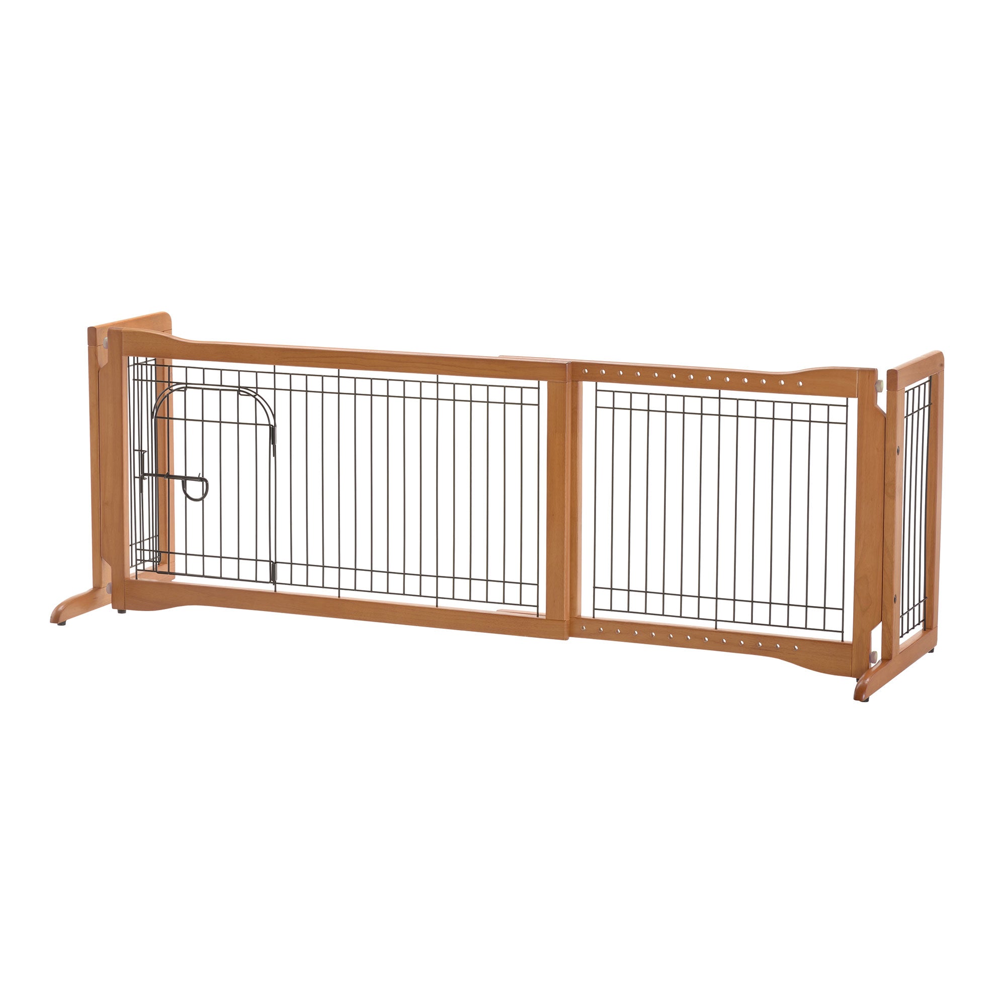 Richell Pet Sitter Freestanding Pet Gate Plus, Autumn Matte, 38.2, 59.8x18.5x20.9 Inches