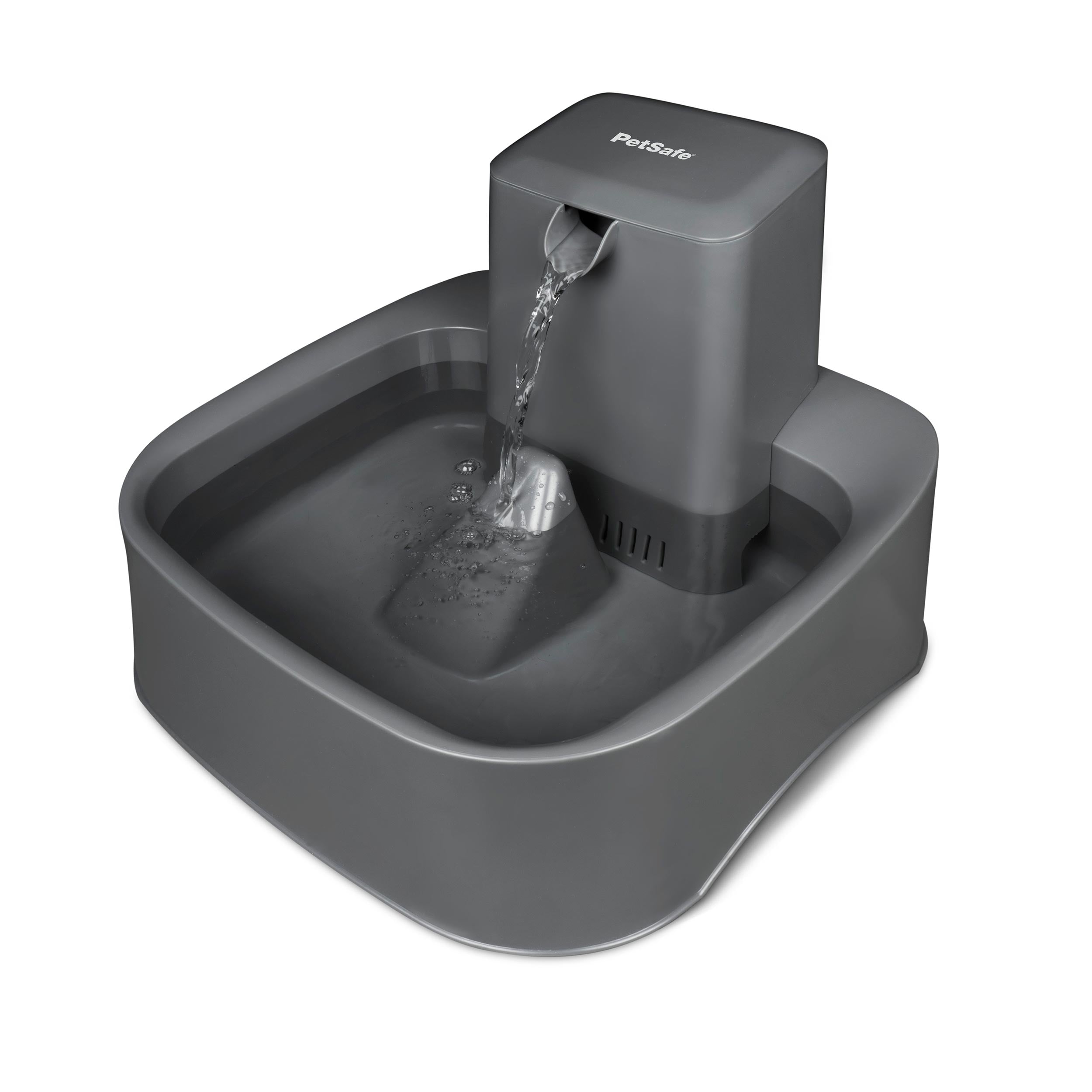 PetSafe Drinkwell Pet Fountain 2 gallon, Grey, 15.4x14.6x10.1 Inches