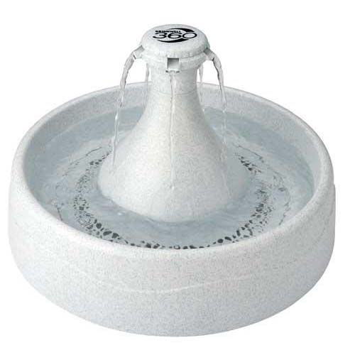 PetSafe Drinkwell 360 Degree Free Falling Pet Fountain, White, 16x11x10.88 Inches